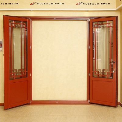 Powder Coated Aluminum Alloy Door Heat Insulation High Wear Resistance