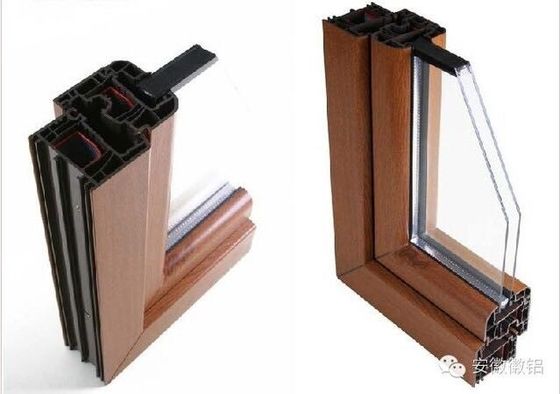 Double Glass Aluminium Window Frame Profiles Energy Efficient Thermal Break