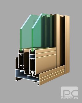 Square 6063 T3-T8 Aluminium Sliding Door Profiles 0.8-3.0mm Thickness