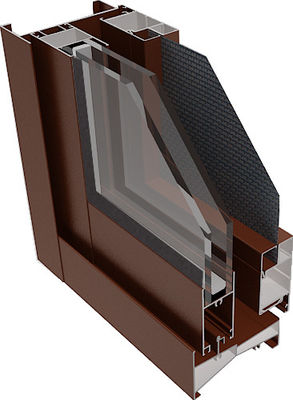 Industrial T3-T8 Powder Coated Aluminum Profile For Casement Window Door
