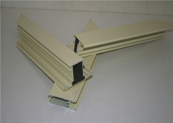 6005A  6M Milky White Powder Coated Aluminum Profiles Extrusions