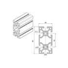 T Slot Industrial Extrusion Aluminum Profiles 4080 Framing Anodizing