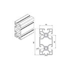T Slot Industrial Extrusion Aluminum Profiles 4080 Framing Anodizing