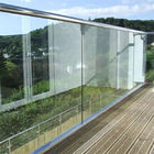 Deck Outdoor Glass Railing U Channel Aluminum For Balcony Fence