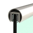 Frameless U Channel Glass Balustrade Profile Aluminum Base Shoe Glass Railing