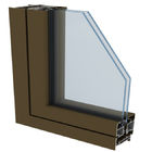 60 Series Aluminum Casement Window Profiles Anodizing Brown Extruded Aluminium Frame