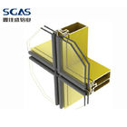 Visible Invisible Frame Double Glazed Curtain Wall Aluminium Profiles