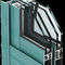 Energy Efficient  Window Aluminum Profile Custom Length For Curtain Wall