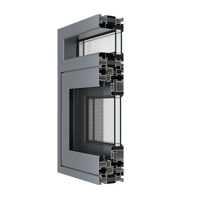 Anodized Grey Aluminum Window Profiles Sliding Casement Window Aluminium Frame