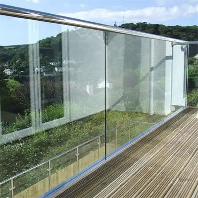 Deck Outdoor Glass Railing U Channel Aluminum For Balcony Fence
