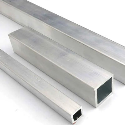 Hollow Aluminium Square Tubes 6063 T5 Black Silver Seamless Aluminum Tubing