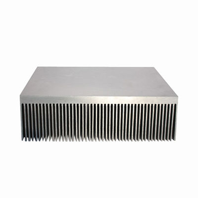 Black Anodized 6063 Aluminum Extruded Heat Sink Profiles High Density