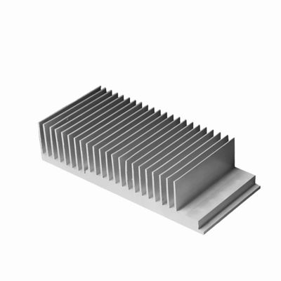 Black Anodized 6063 Aluminum Extruded Heat Sink Profiles High Density
