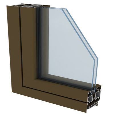 Thermal Break Window Aluminium Extrusions Triple Glazed Window Aluminum Profile 128 Series