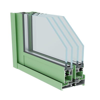 Custom 6063 Window Frame Extrusion Powder Coating Aluminium Glazing Profile